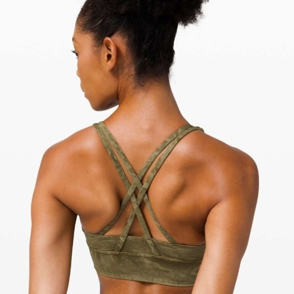 3/$15 lululemon Energy Bra Ice Wash Moss Green - Picture 5 of 9